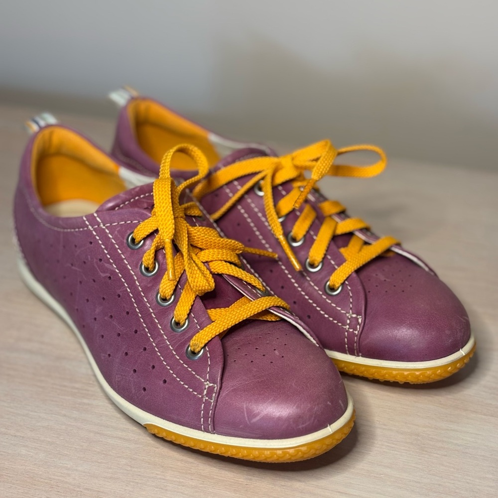 Ecco Spin Purple and Yellow Sneakers